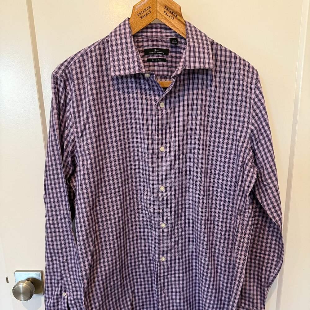 Marc Anthony Men's Slim Fit Button Down Shirt 16 1/2" x 34-35"